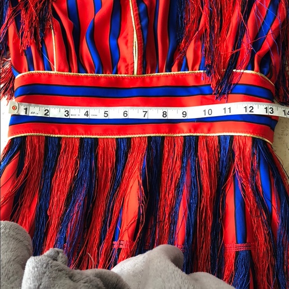 Red and blue dress - Picture 4 of 7